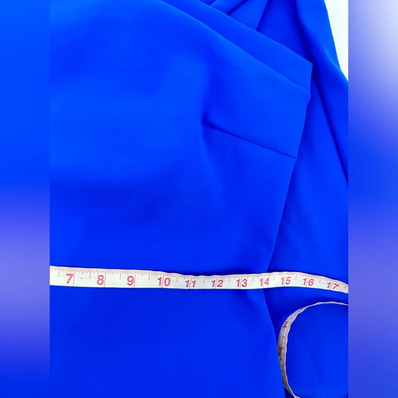 NWT $995 Chiara Boni La Petite Robe One-Sleeve Gown Blue Klein US 8 - Picture 8 of 9